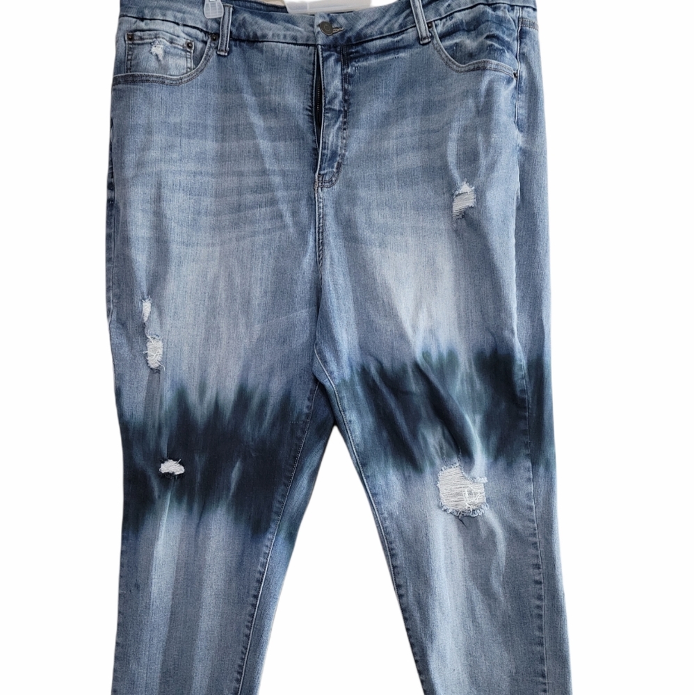 Distressed Tie Dye Jeans